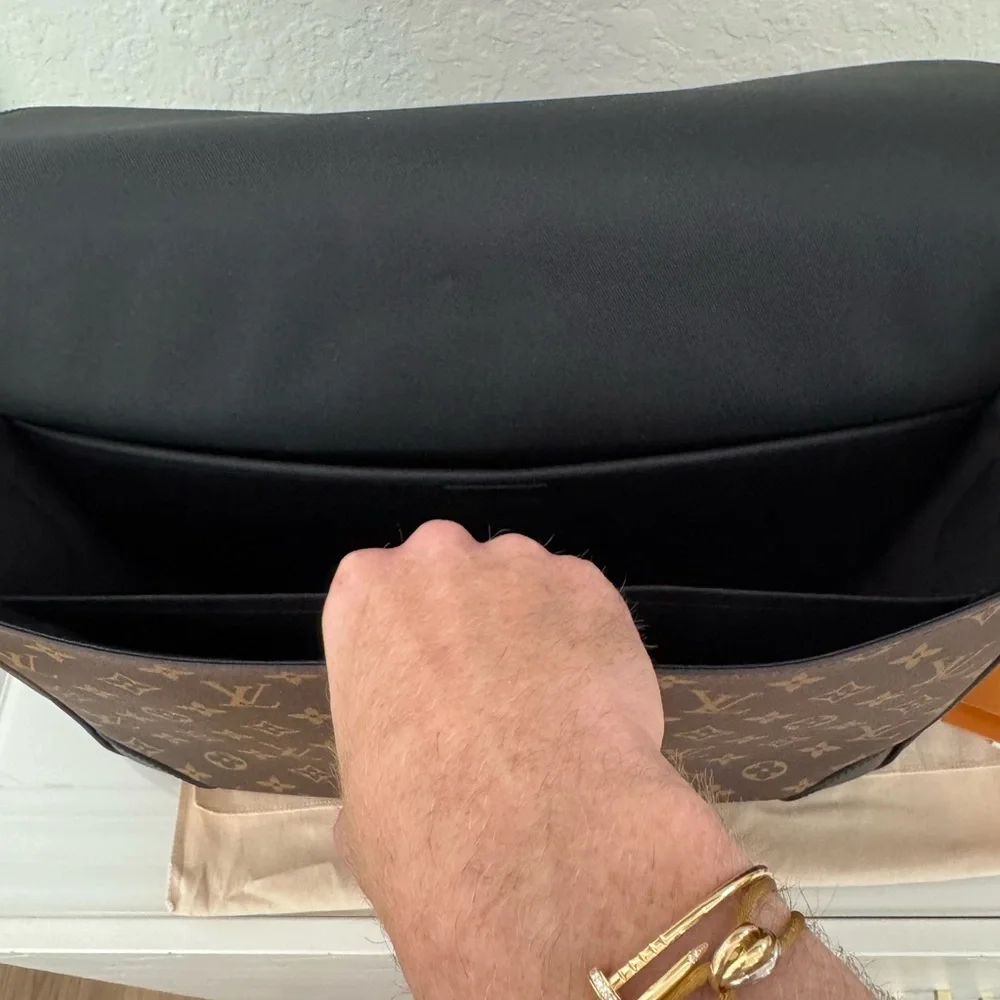 Louis Vuitton Monogram Messenger Bag in Brown and Black - Picture 13 of 16